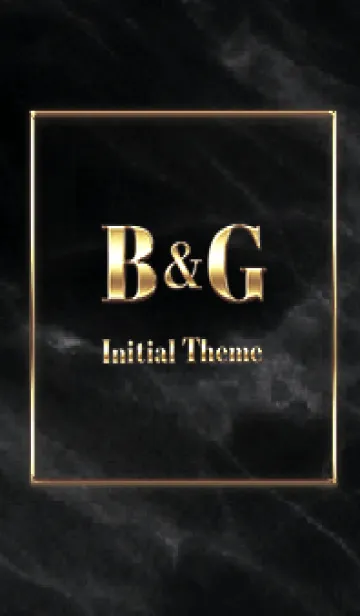 [LINE着せ替え] 【 B&G 】Initial Theme Gold - ブラックの画像1