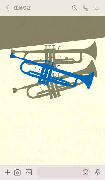 [LINE着せ替え] Trumpet CLR コバルトブルーの画像2