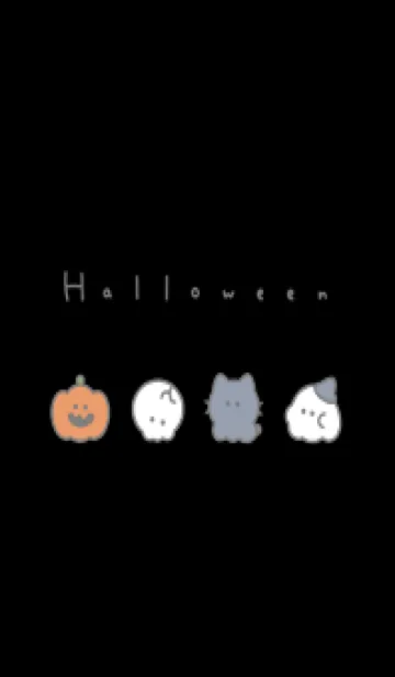 [LINE着せ替え] ゆるいハロウィン /ブラックの画像1