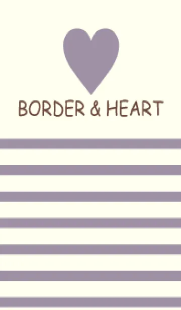 [LINE着せ替え] BORDER & HEART -SMOKYPURPLE-の画像1