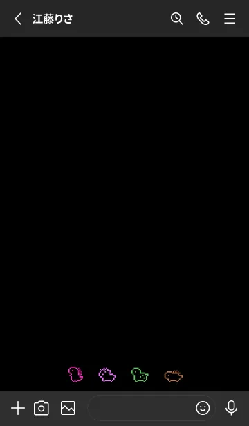 [LINE着せ替え] 小さな恐竜 (ドット絵) /アシッドカラーの画像2