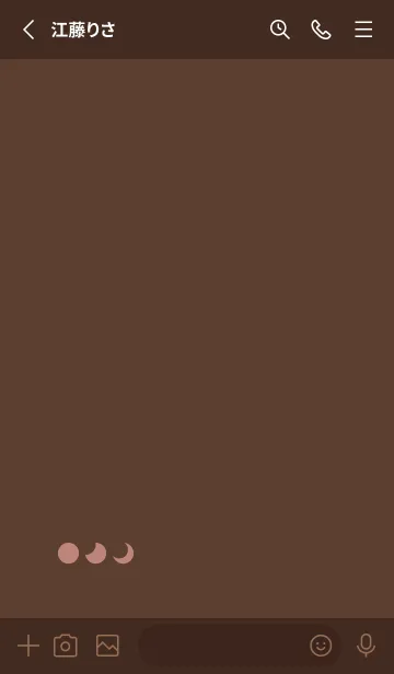 [LINE着せ替え] 三日月(pink brown02)の画像2