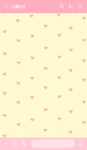 [LINE着せ替え] pattern_heart :pinkyellowの画像2