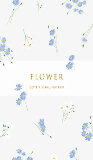 [LINE着せ替え] Gray優しい小花柄01_1の画像1