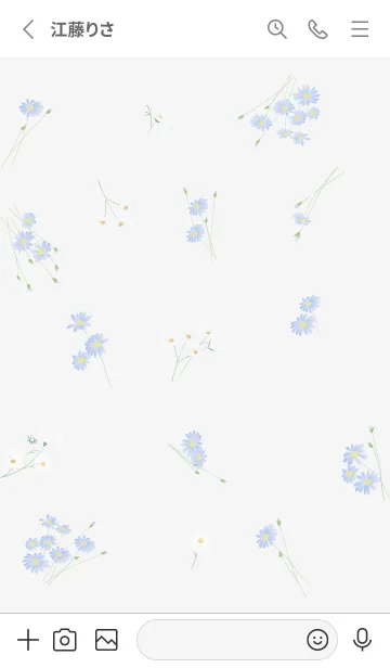 [LINE着せ替え] Gray優しい小花柄01_1の画像2