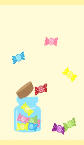 [LINE着せ替え] 瓶詰キャンディ 薄い黄色の画像1