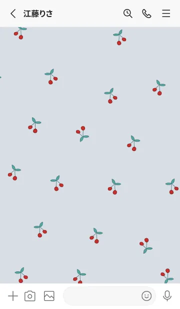 [LINE着せ替え] さくらんぼ_milkyblueの画像2