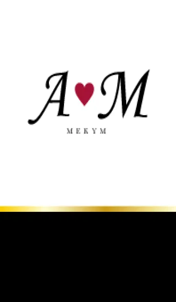 LOVE INITIAL-A&M イニシャル 5のLINE着せ替え