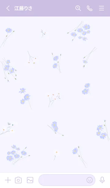 [LINE着せ替え] purple優しい小花柄09_1の画像2