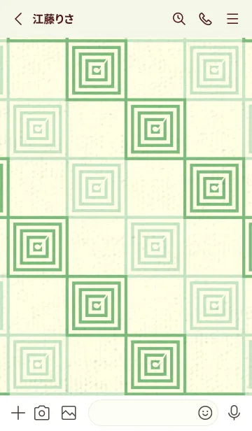 [LINE着せ替え] 和音 市松模様 音符  フレッシュグリーンの画像2