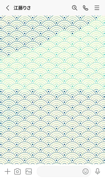 [LINE着せ替え] 和音 青海波&fermata  ラピスラズリーの画像2