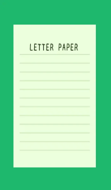 [LINE着せ替え] カラー便箋/ライトグリーン/グリーン/白の画像1