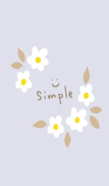 [LINE着せ替え] 5つの白い花7の画像1