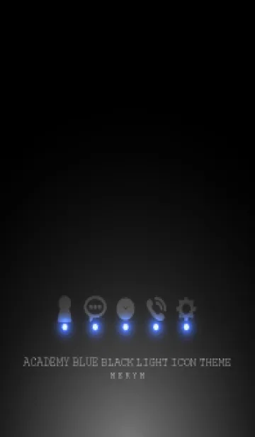 [LINE着せ替え] ACADEMY BLUE BLACK LIGHT ICON THEMEの画像1