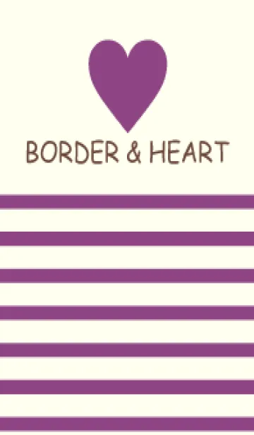 [LINE着せ替え] BORDER & HEART -PLUM-の画像1