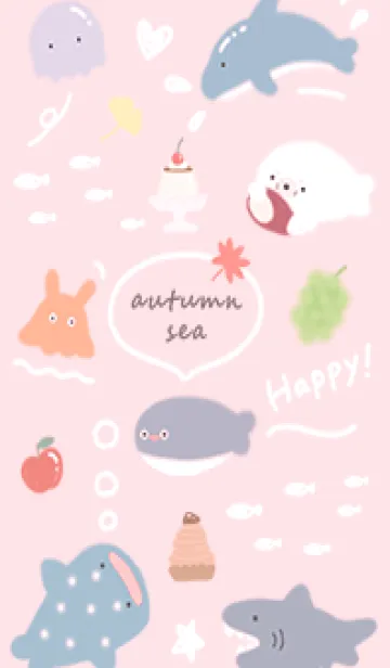 [LINE着せ替え] pink♡ゆるい海10_1の画像1