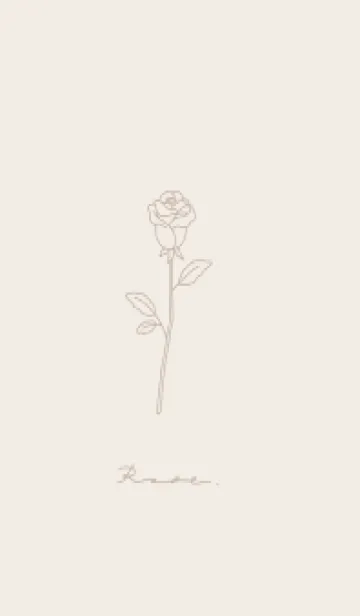 [LINE着せ替え] Rose / ベージュの画像1