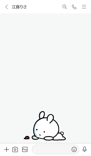 [LINE着せ替え] グレー : まるうさ 8の画像2