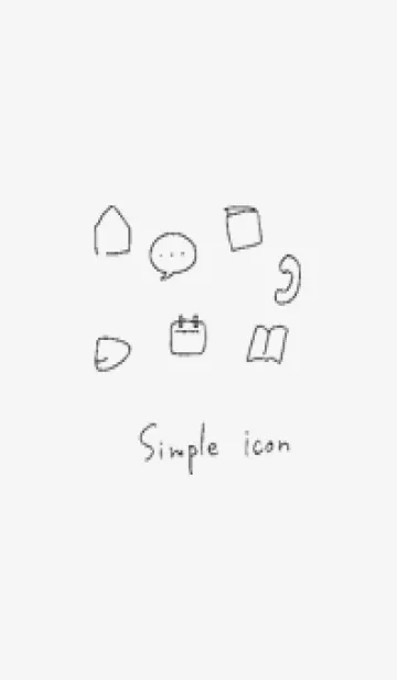 [LINE着せ替え] simple rough iconの画像1