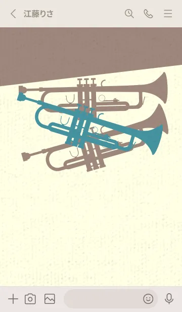 [LINE着せ替え] Trumpet CLR ペールサックスブルーの画像2