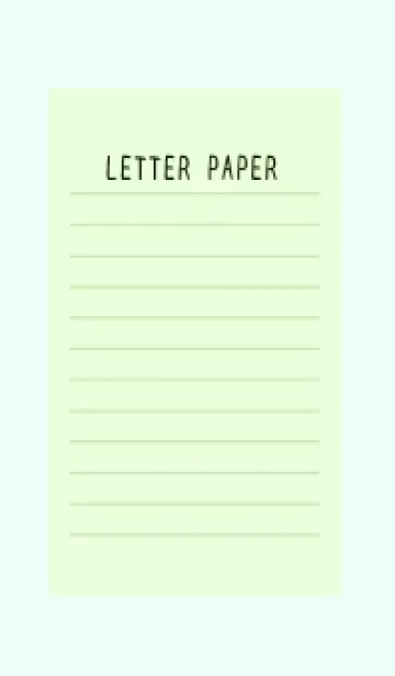 [LINE着せ替え] カラー便箋/ライトグリーン/ライトミントの画像1