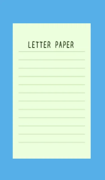 [LINE着せ替え] カラー便箋/ライトグリーン/ブルーの画像1