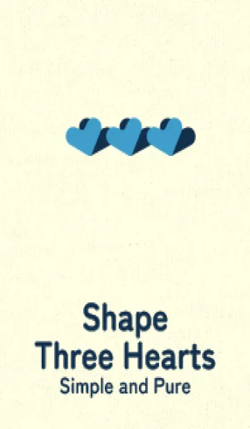 [LINE着せ替え] 3つのハート型の着せかえ ヨットブルーの画像1