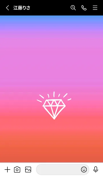 [LINE着せ替え] グラデーション ダイアモンド  308の画像2