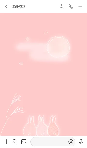 [LINE着せ替え] red♡月とうさぎ14_1の画像2