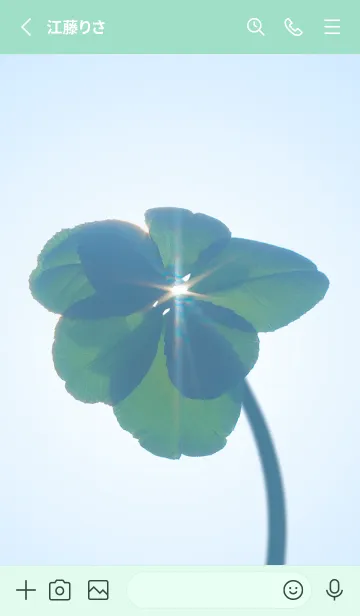 [LINE着せ替え] 七つ葉のクローバー 無限の幸福 #12-6の画像2