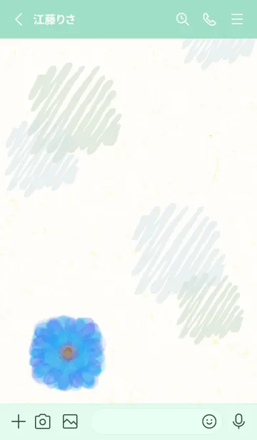 [LINE着せ替え] 水彩 1輪の花7の画像2