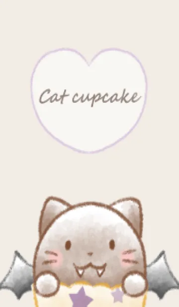 [LINE着せ替え] ねこカップケーキ -ブラウン-の画像1