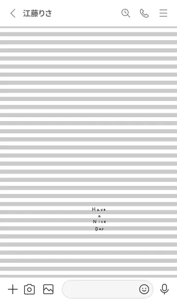 [LINE着せ替え] ホワイトグレーとストライプ。の画像2