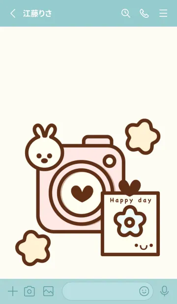 [LINE着せ替え] Happy pastel polaroid 2の画像2
