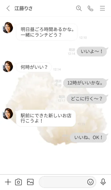 [LINE着せ替え] ホカホカ の 塩むすびの画像3