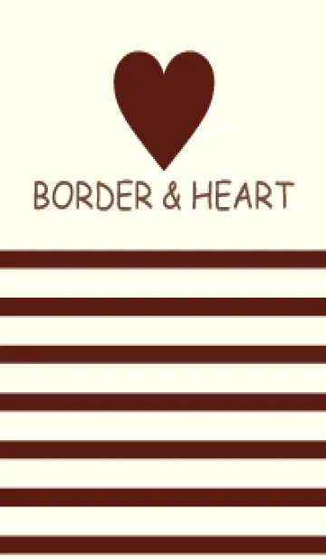 [LINE着せ替え] BORDER & HEART -MARRON-の画像1