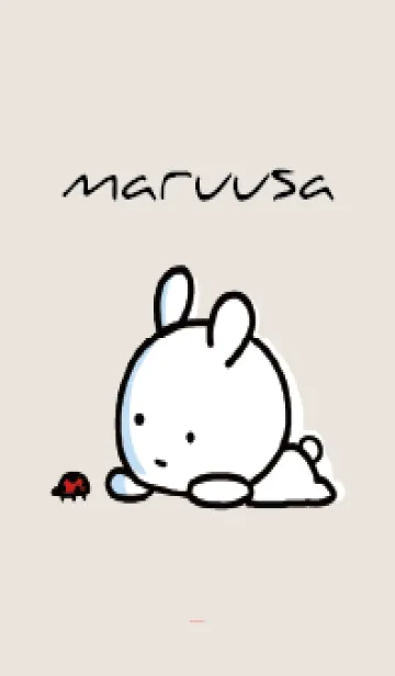 [LINE着せ替え] ベージュピンク : まるうさ 8の画像1