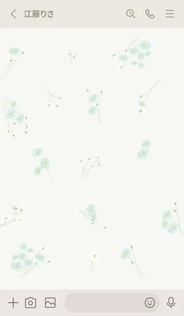 [LINE着せ替え] green優しい小花柄05_1の画像2