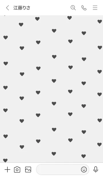 [LINE着せ替え] pattern_heart :grayの画像2