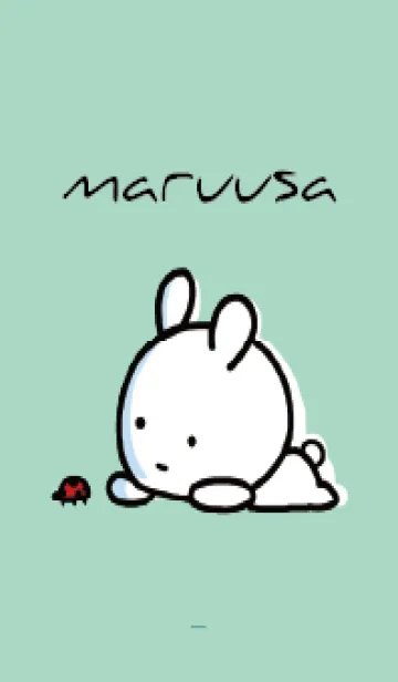 [LINE着せ替え] ミントグリーン : まるうさ 8の画像1