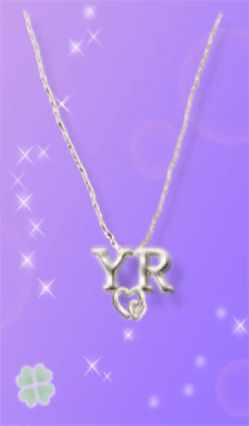 [LINE着せ替え] イニシャル30 Y&R （四つ葉のクローバー）の画像1