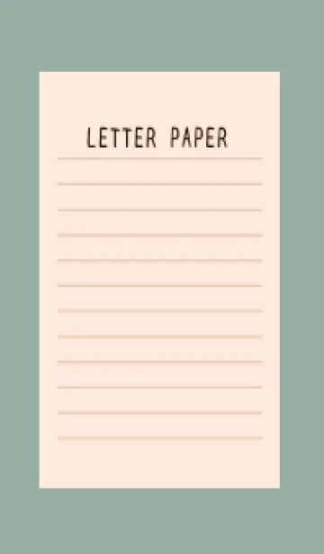 [LINE着せ替え] カラー便箋/ピンクベージュ/くすみグリーンの画像1