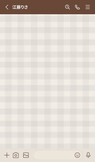 [LINE着せ替え] 大人のシンプルハート=check greige=の画像2