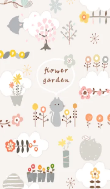 [LINE着せ替え] pinkbrownフラワーガーデン08_1の画像1