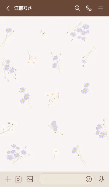 [LINE着せ替え] pinkbrown優しい小花柄06_1の画像2