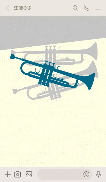 [LINE着せ替え] Trumpet CLR マリンブルーの画像2