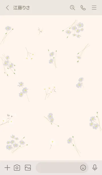 [LINE着せ替え] orange優しい小花柄10_1の画像2