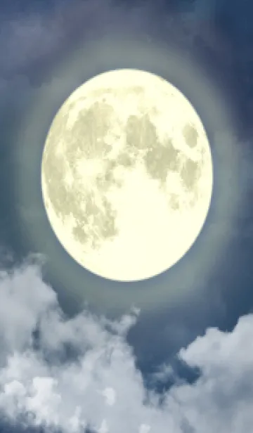 [LINE着せ替え] シンプルな満月:ネイビーブルーの画像1