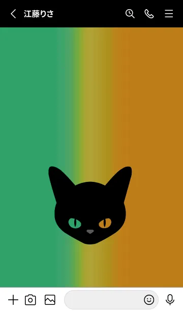 [LINE着せ替え] ブラック キャット 208の画像2