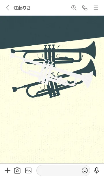 [LINE着せ替え] Trumpet CLR パールホワイトの画像2